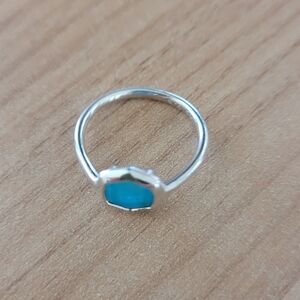 Kendra Scott Silver Ring with Teal Stone